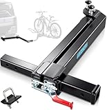 Osluken Swing Away Hitch Adapter for 2' Receiver, 0°-180° Swinging Bike Rack Extension Arm, 250 LBS Capacity, Hitch Mount Hauling Racks Carrier Accessory for Cars, Trucks, SUVs - Driver/Passenger Side