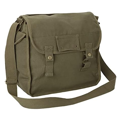 Large Olive Cotton Canvas Side Bag Cover