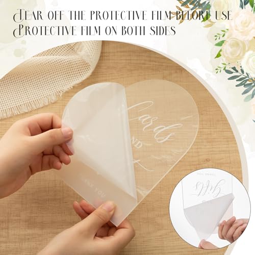 Engrowtic Linen Classic Beige Wedding Guest Book Set with Acrylic Sign, Photo Corners & Pen, Hardcover 50 Pages Guestbook for Wedding Reception, Bridal Shower Keepsake Album - Thumbnail 5