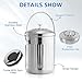 ENLOY Compost Bin for Kitchen Countertop, 1.3 Gallon Stainless Steel Indoor Compost Bucket for Kitchen Countertop Odorless Compost Pail for Kitchen Food Waste with Carrying Handle Easy to Clean