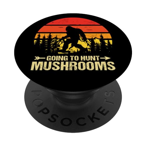 Andare a caccia di funghi caccia retrò Bigfoot leggenda gigante PopSockets PopGrip Intercambiabile