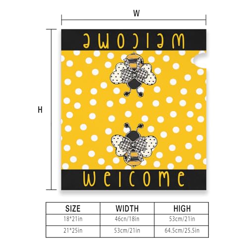 Spring Summer Mailbox Cover 21x18 Inch, Bee Yellow Post Letter Box Covers, Seasonal Magnetic Waterproof Mail Wraps for Outdoor Yard Garden Standard Mailbox Decor by Roszwtit - Image 4