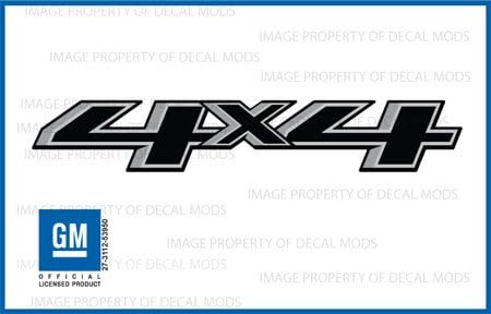 Decal Mods Calcomanías adhesivas de camioneta 4x4 negras y grises para Chevy Silverado - FBG (2014-2017) juego de 2