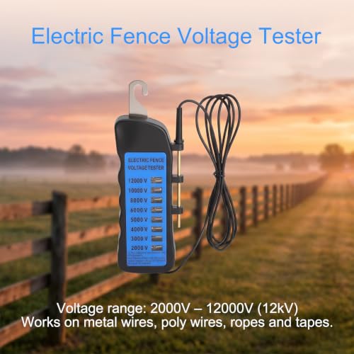 Tester Ogrodzenia Elektrowstrzywającego 12KV, Tester Ogrodzenia Elektrowstrzywającego z 8 Neonowymi Wskaźnikami