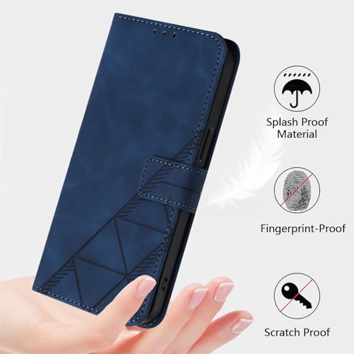 Étui Redmi Note 14 5G LEMAXELERS en cuir PU bleu avec porte-cartes