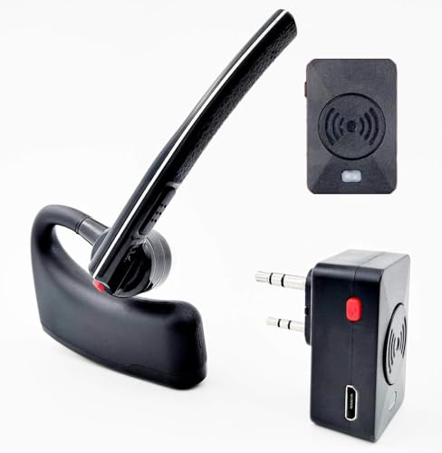 radtel Radio Bluetooth Kopfhörer mit Noise Cancelling Mikrofon, kompatibel RT-470X RT-490 RT-890 RT-470 RT-590 und weiteren 2-poligen K Anschlüssen. (Aktualisierte Version) (Standard)
