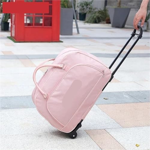 Rolling Duffle Bag with Wheels Women Large Capacity Travel Duffels Wheels Roll Luggage Bag Men Traval Trolley Bags Unisex Wheels Suitcase Handbag Travel Tote(Gray)2
