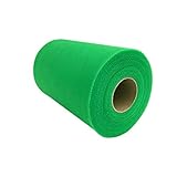 Tulle Roll Spool 6 Inch x 100 Yards (300FT) Wedding Party Decoration,Tutu Skirts with Elastic Band by RayCC (Green Colour)
