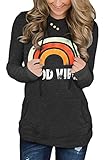KISSMODA Long Sleeve Tunic Tops for Women Pullover Hoodie Graphic Print Sweatshirts