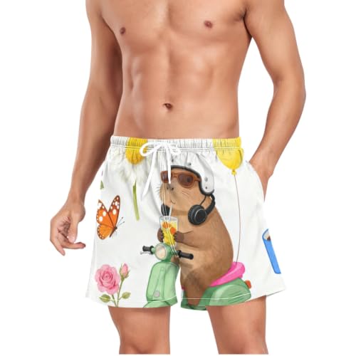 Secado rápido garantizado en pantalones cortos de natación para hombre con estampados 4
