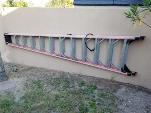 Ladder Hooks for Garage Wall,Ladder Hanger for Garage Wall,Wall Mount Wheelbarrow Hanger, Patio Furniture, Chair & Ladder - Ladder Holder Wall Mount (2 Pack) - Image 7