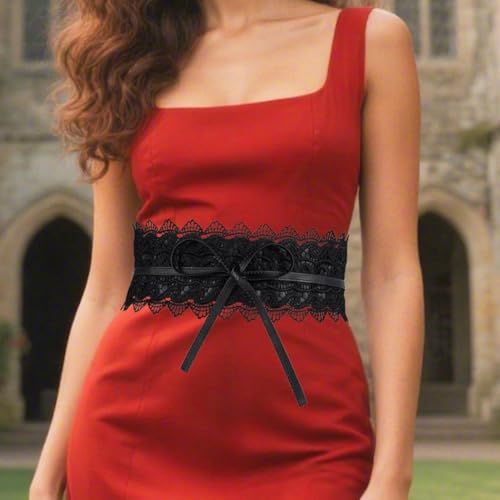 COSYDAYS Obi Waist Belt Lace Black Wide Wrap Corset Belts for Women2