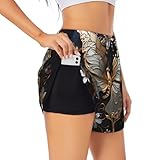 Design de rangement : il y a deux poches latérales et une poche plaquée à l'intérieur de la jambe droite du pantalon pour fournir un espace de rangement, ce qui facilite le transport des clés, des cartes et d'autres objets personnels. C'est un bon choix que vous soyez en train de courir, de yoga ou de fitness.