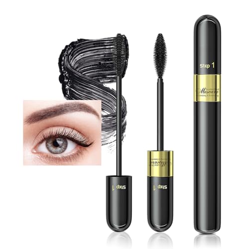 Waterproof & Smudge-Proof Tubing Mascara Black - No Flaking, No Clumping and Long-Lasting 2-1 Mascara for Natural Length and Volume Eye Makeup, Curling Eyelashes, Vegan and Cruelty Free (Pack of 1)