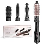 BaByliss Spazzola ad aria calda 1200W 4 accessori, Asciugatura, styling e volume, 3 temperature, funzione ionica anti-crespo, AS122E