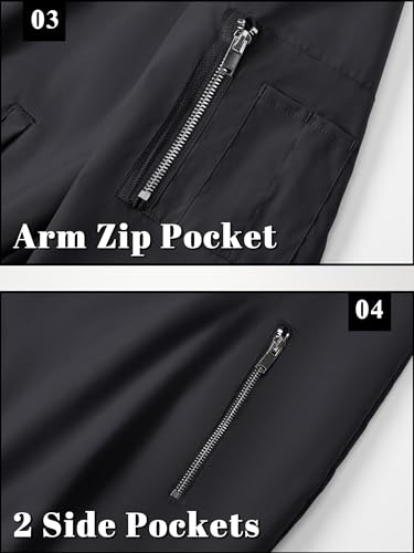 Tacvasen TCTJ-201-9938-DARK GREY-L Mens Windbreaker Jackets Lightweight Mens Lightweight Jackets Casual Stylish Mens Casual Jackets Spring Jackets Lightweight Men'S Jacket thumb #5