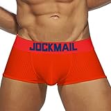 KONG JIMFAN Boxershorts Herren Herren Unterhosen Lunterwäsche Herren Sexy String Penisschmuck Für Mann Geschenke Kurze Schlafanzughose Herren Unterhosen Männer Slip Men Shorts(Orange,XL)