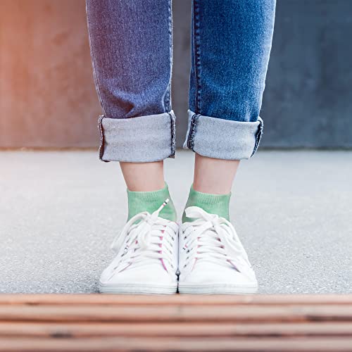 Image of Women's Rayon from Bamboo Fiber Ultra Breathable Superior Wicking Athletic Ankle Sports Socks