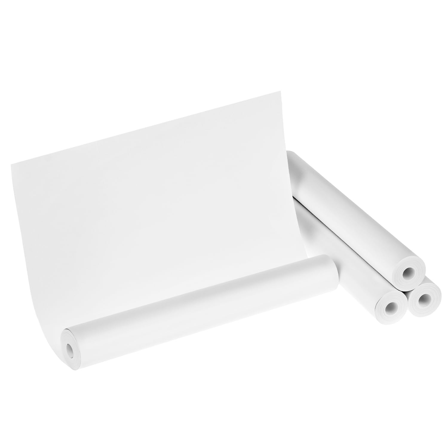 QWORK® 4 Rouleaux Papier Thermique A4, 100 Feuilles - Papier Imprimante Thermique