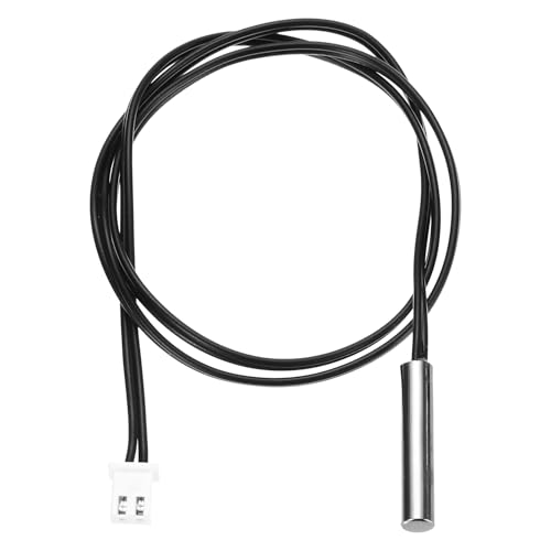 sourcing map 1 sonda de sensor térmico NTC 5K, sonda de sensor de temperatura sensible de acero inoxidable de 17.7 pulgadas, termómetro digital, cable de extensión de sensor de temperatura