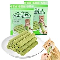 FePen Katzengras Sticks, 12 stück Beißstäbe Aus Katzengras für Hauskatzen, Katzengras Beissstäbchen, Katzengras-kaustangen, zur Verbesserung der Katzenverdauung