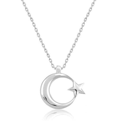 AY YILDIZ Halskette 925 Sterling Silber Gümüs Ayyildiz Damen Kette Anhänger Türkiye Türk Vatan Bayrak OSMANLI Damenschmuck Schmuck Geschenkidee Muttertag Freundin Geschenke für Damen Mädchen