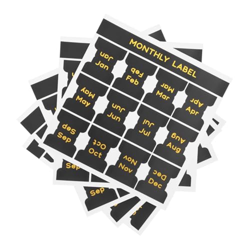 ledmomo 5枚 ?金自粘月?インデックスラベルステッカー 軽量携帯可能 書類 ノート類用 彩り鮮やかな月別ページマーカー 重要日付の簡単マ