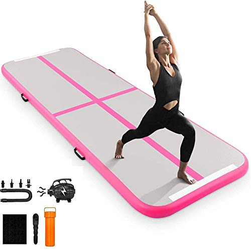 Wusheng 13ft/16ft/20ft Inflatable Gymnastics Air Track Tumbling Mat 4 inches Thickness Airtrack Mats