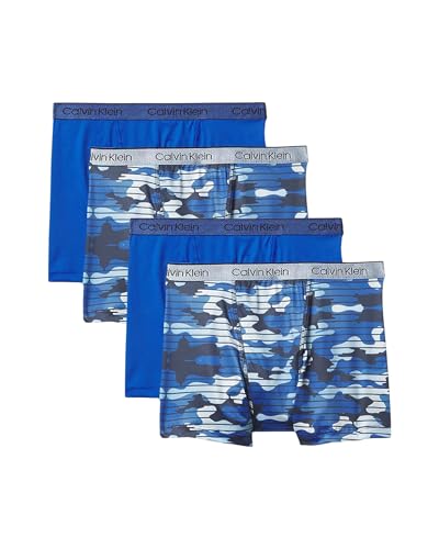 Image of Calvin Klein Kids Boys' Performance Boxer Brief Underwear 4-Pack