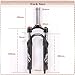 BUCKLOS 20 inch Coil Folding Bike Suspension Fork, Travel 50mm 28.6mm Threadless Straight Tube QR 9mm Crown Lockout Disc Brake Front Forks