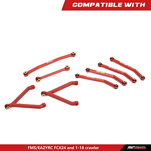 RCWAD Full Alloy FMS Fcx24 Servo Linkage Steering Link, Tie Rod w/Brass Pivot Ball - Image 4
