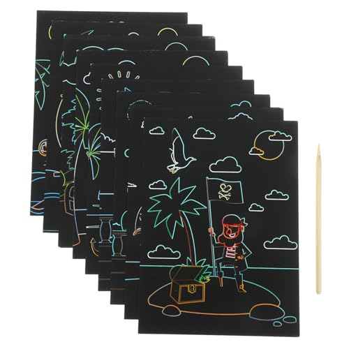 SUPVOX Children's Scratch Kit 1 Set of Creative Scraping Painting Toy Hand Drawing Intelligence Development