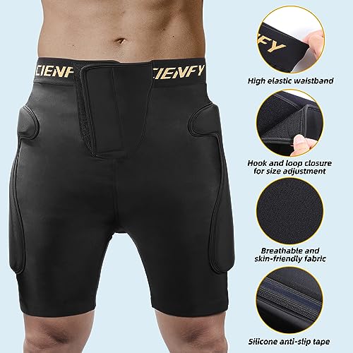 Cienfy Shorts Acolchoados Protetores de Quadril 3D Eva Tailbone Pad Engrenagem de Impacto para Esqui