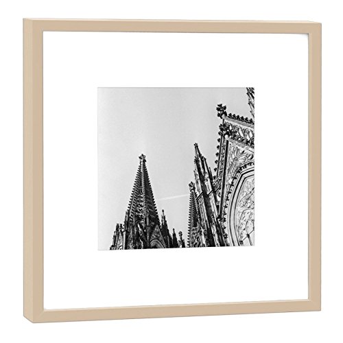 Cadre photo bois beige Kölner Dom Cologne décoration maison salon 52x52 cm