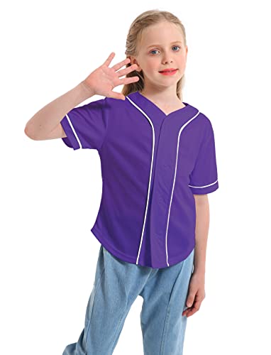 Image of Yuji Itadori Kids Baseball Jersey Button Boys Short Sleeve T-Shirts Hip Hop Fashion Casual Sports Solid Color Shirt