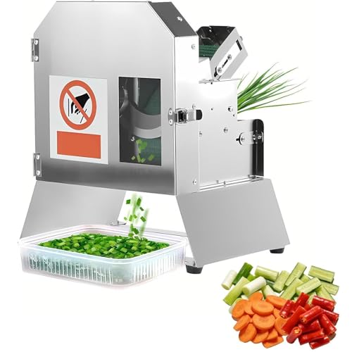 Máquina eléctrica para cortar verduras y frutas, ajustable, acero inoxidable