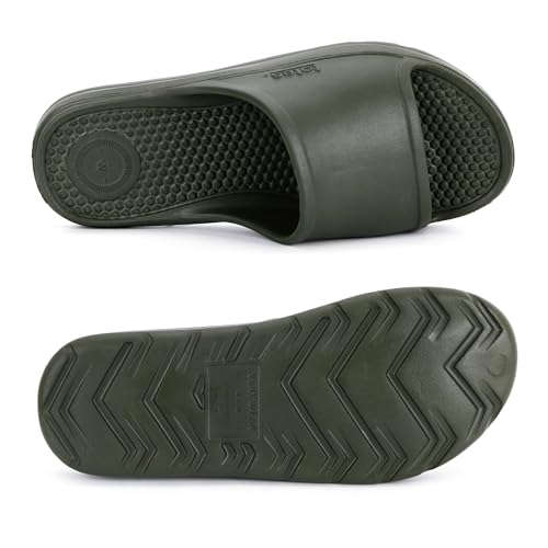 Image of Totes Men's Everywear Slide Sandals Lightweight Waterproof Comfort Slides with Cushioned Footbed for Pool, Beach & Everyday Wear