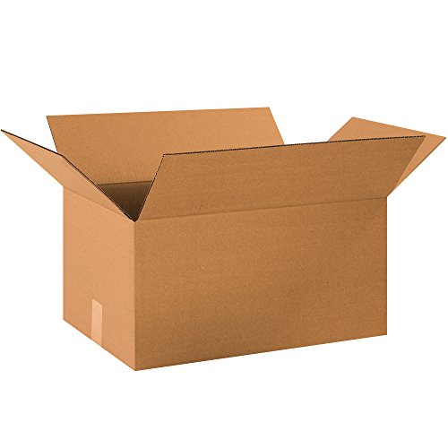 BOX USA Shipping Boxes 20"L x 13"W x 10"H 25-Pack Long Corrugated Boxes for Moving, Shipping, Mailing, Packing, Packaging and Storage