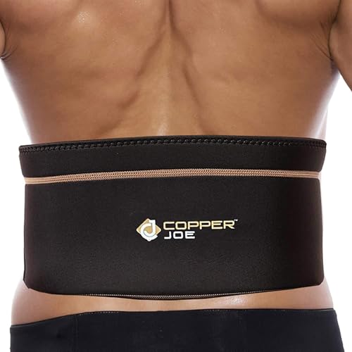 Copper Joe Adjustable Lumbar Back Brace for Men & Women Copper-Infused Lower Back & Lumbar Support Belt for Muscle Strain Sciatica Scoliosis & Everyday Support (Small/Medium)