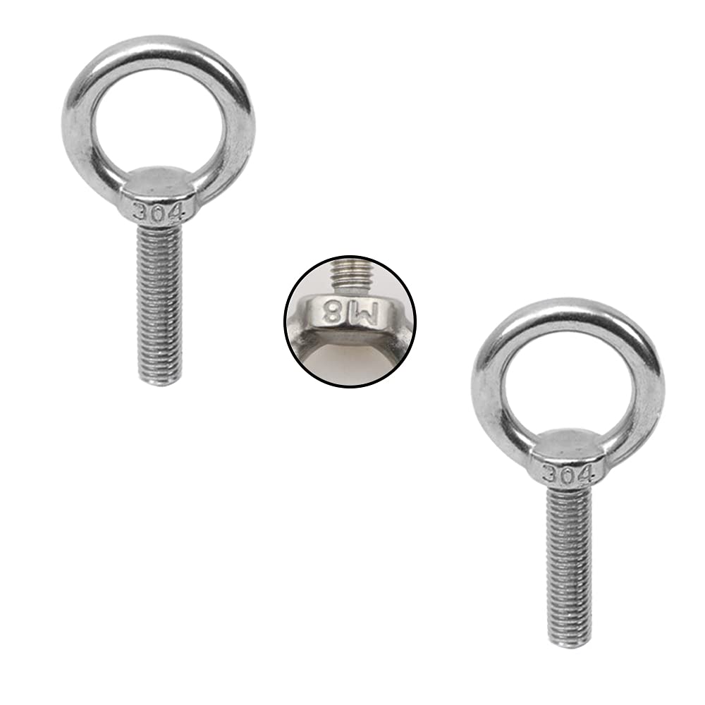 Bulloni A Occhiello In Acciaio Inox M10×35 - 2 Pezzi Con Dadi Per Fissaggio Solido - Foto 2