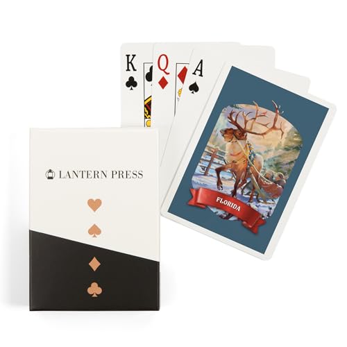 Lantern Press Florida, Christmas Sleigh Ride, 52 naipes póker