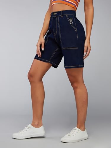 Image of Dolce Crudo Women's High Rise Denim Shorts - Relaxed Fit