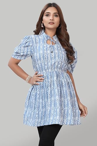 Image of Women Crepe Stylish Solid Trendy Tunic Tops Tops for Women