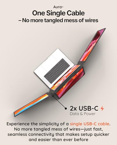 Image of | Triple Boost Pro 15.6 inch | Portable Monitor Extender | Full Aluminum | Quad Screens | 3x 15.6 FHD 1080P HDR IPS | USB-C & USB-A | Compatible Laptops 11 inch-18 inch Windows MacOS