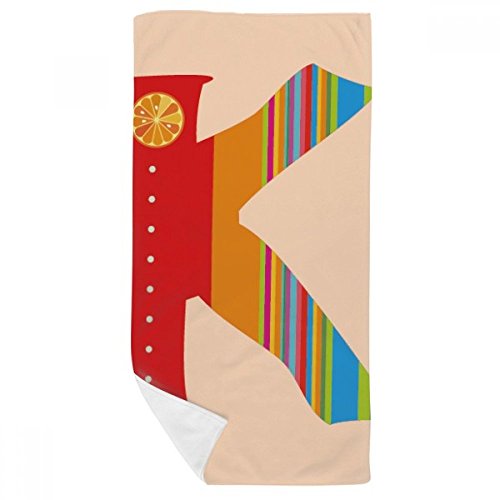 Serviette de bain K alphabet fruit orange 35x70cm multicolore douce - 2