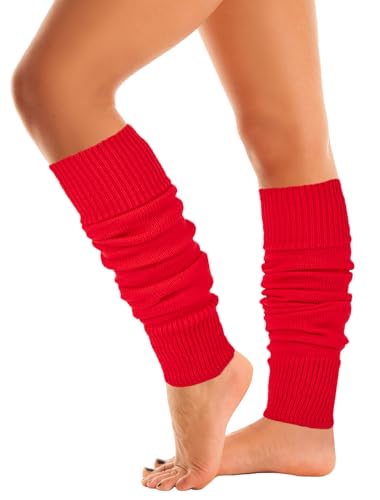 Image of Mysocks Leg Warmers Extra Soft Stylish Fancy Winter 80s Party Dance Neon Long Legwarmers for Women Girls Ladies