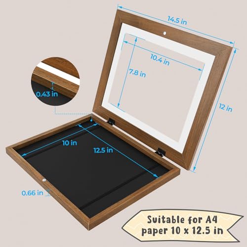 Golden State Art, 10x12.5 Kids Art Frames, Front-Opening Picture Frame Great for Kids Drawings, Artworks, Children Art Projects, Schoolwork, Home or Office (Ecru, Set of 8) - Thumbnail 3