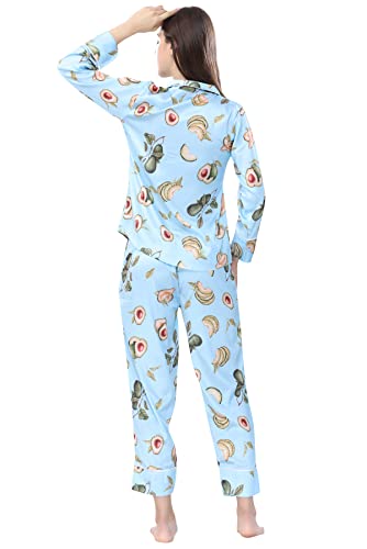Image of PIU Women's Satin Full Sleeves Nightsuit Set
