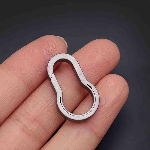 Miniatura 4 de 2 llaveros de titanio EDC de liberación rápida, múltiples enlaces rápidos, mosquetón, clip para hombres y mujeres