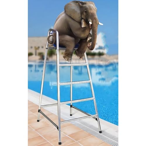 Chaise haute de sauvetage pour piscine, lacs, plage, tabouret de bar en acier inoxydable, idéal pour jardin, jardin, cour, parc aquatique, sécurité